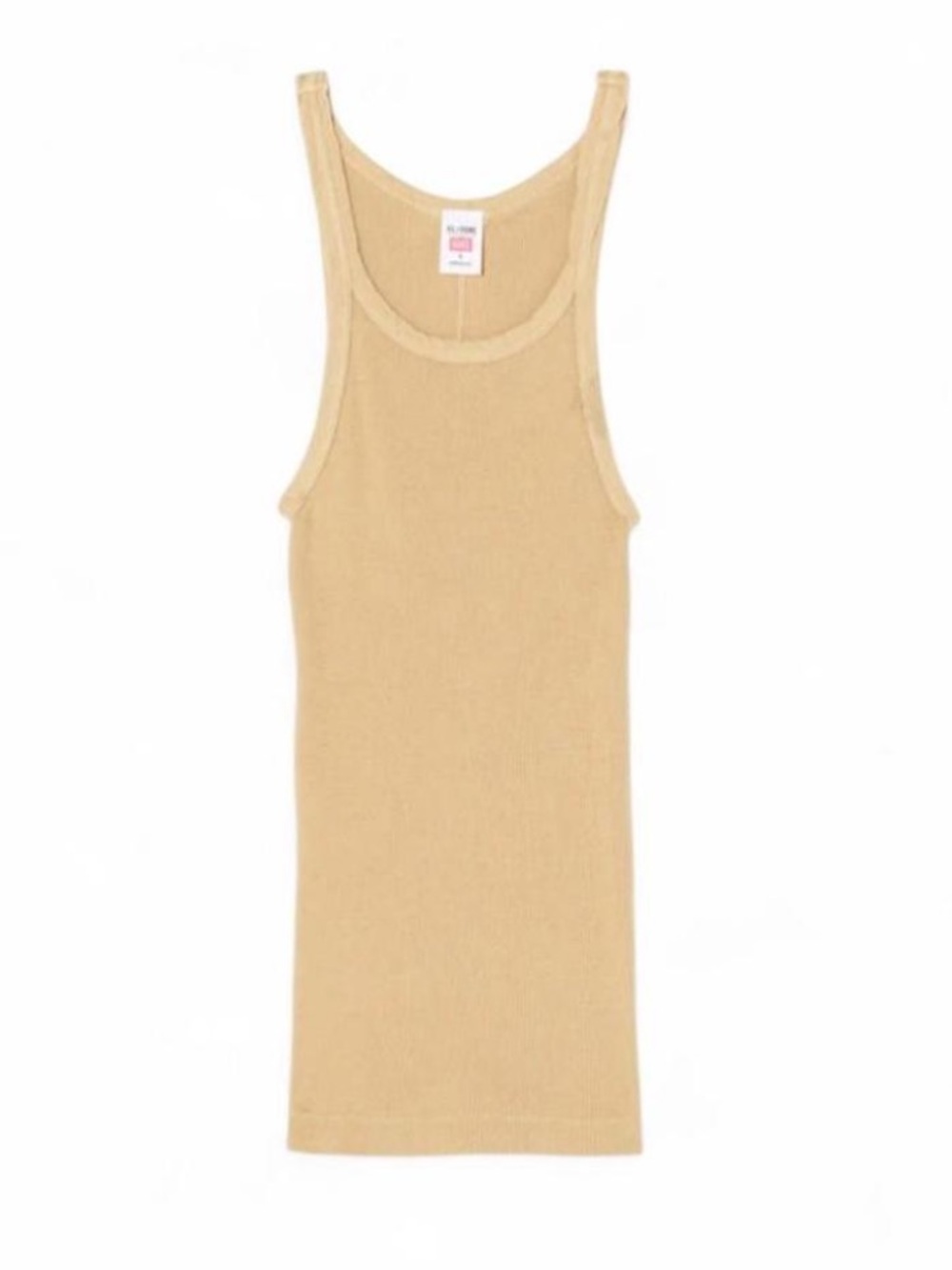 Re/Done Beige Ribbed Tank Top - Picture 2 of 7